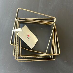 Joyce Leslie Square Gold Bangle Set